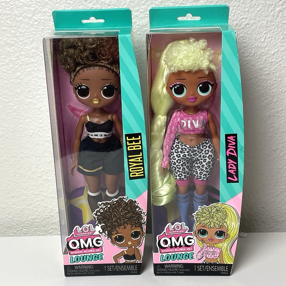 2022 LOL Surprise OMG Lounge Dolls Lady Diva & Royal Bee NEW In Box